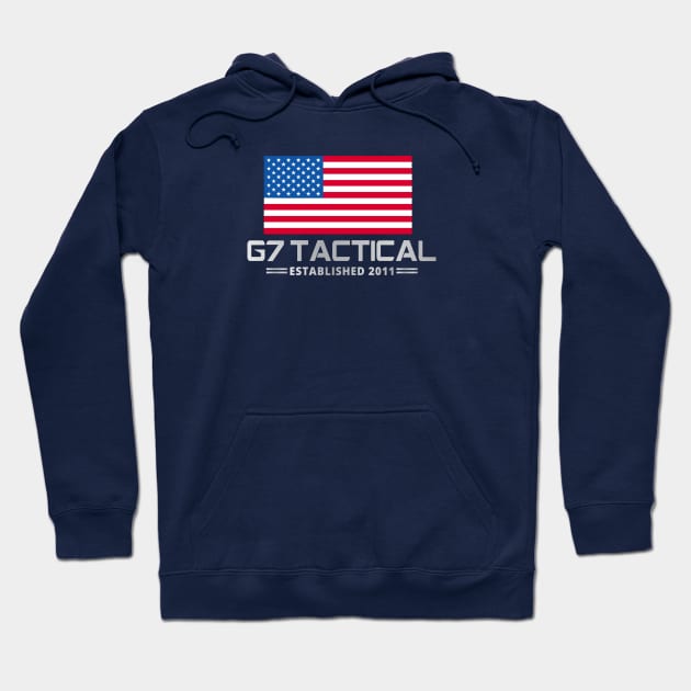 Red White & Blue Flag Logo Hoodie by G7 Tactical